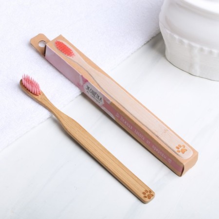 Bamboo toothbrush "Good morning!", 18 x 2 x 2 cm