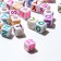 Acrylic bead "English letters" mix, cube 7 × 7 mm, set 10 g, color