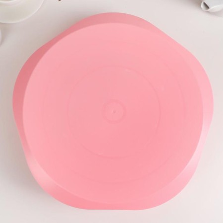 Rotating cake stand, d = 32 cm, with a spill and stopper, the color of mix-3