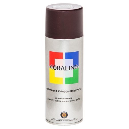 Aerosol paint enamel chocolate-brown 520ml Coralino Ral8017-1