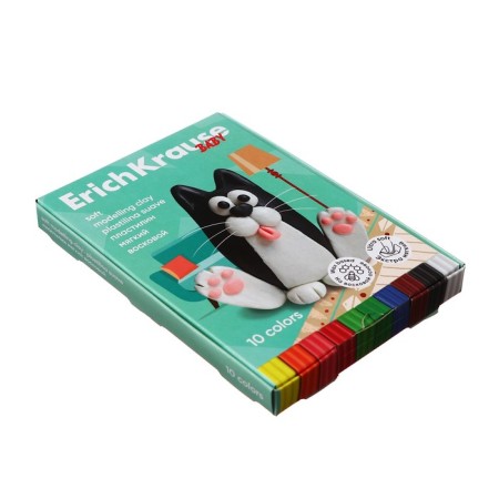 Soft plasticine (wax) 10 colors, 130 g, Erichkrause "Baby", with a stack, on a vegetable basis, with aloe vera, euro suspension-4