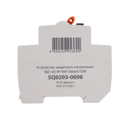 RCD TDM VD1-63, 4P, 40 A, 500MA, SQ0203-0098-4
