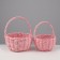 A set of wicker baskets, willow, 24x13/26 cm, 18x11/23 cm, 2 pcs, pink