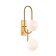 Bra Indigo, 11015/2W Brass. 2x25W, G9, 230x120x475 mm, matte white color