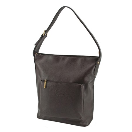 Female bag, artificial leather, brown, 30x13x38 cm