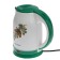 Teapot Electric Matryona MA-120, Metal, 1.8 L, 1500 W, white-green with the pattern "BIGH"