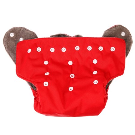 Panties-scammer, reusable, carbon-bamboo fabric, red color, from 0-36 months.-4