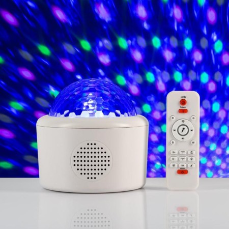 Light device "Waves" 10.5 cm, laser, speaker, remote control, glow of multi, 5 V