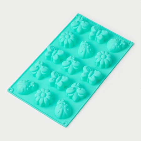 Baking uniform “Pollen”, silicone, 29 × 17 cm, 15 cells (4.8 × 4 cm), Mix color-3