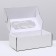 Self -charged box, with a window, white, 23 x 12 x 8 cm