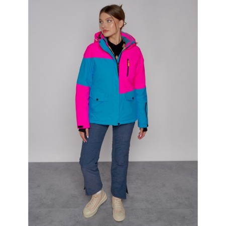 Ski jacket female winter, size 50, pink color-3