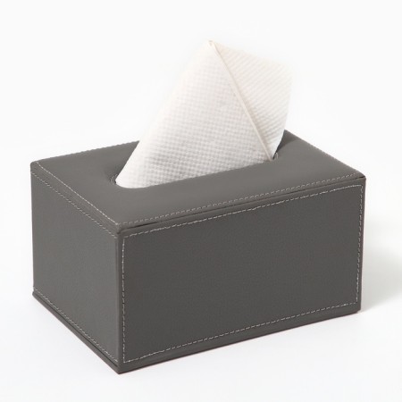 Salvetnitsa made of artificial leather, gray color 10 x 18 x 10 cm