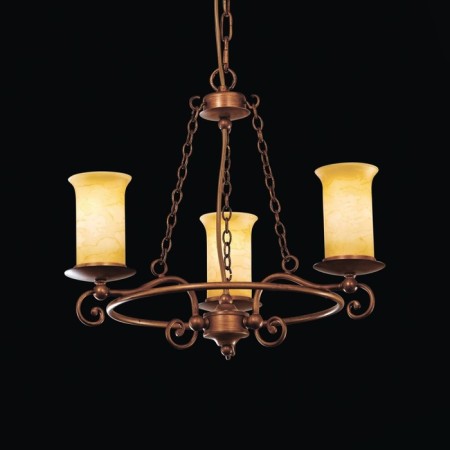 Suspended EVOLUCE lamp. SL122.303.03. Ancora. 3x60 watts, E14, 47x47x40 cm, brown color-1