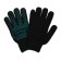 Garden gloves, x/b, knitting grade 10, 6 threads, size 9, with PVC dots, black, Greengo