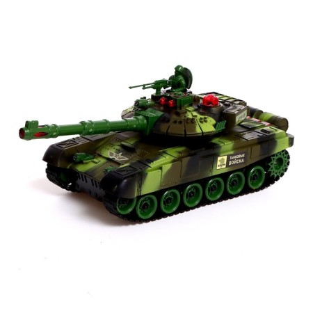Tank battle T90, on the radio, 2 tanks, work from the battery, light and sound-4