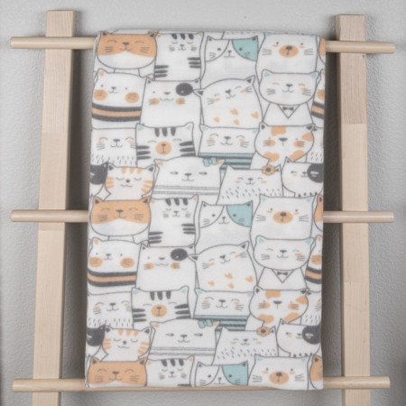 Fleet blanket "Cats", size 100x140 cm-1