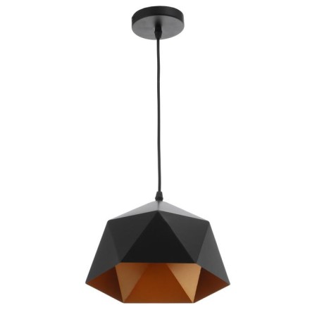 Bayerlux lamp "Anter" E27 40W Black-gold-gold 21x21x15-115 cm