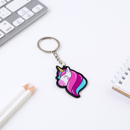 Acrylic key a keychain "Unicorn", 7 x 12.5 cm-2