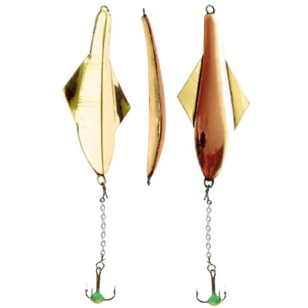 Vertical Winter Lucky John Glider with a chain and a tee, 10 g, GC blister