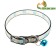 Collar "paws", 28 x 1 cm, Osh 18-24 cm, transparent/black