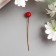 Decor for creativity "Red berry" set 50 pcs diam 0.8 cm