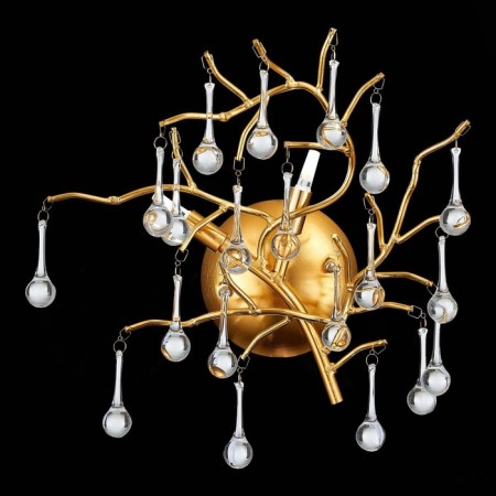 Sconces st. SL1651.201.02. Anzio. 2x5 watts, G9, 4000k, 32x40 cm, golden color-1