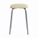 Stool "economy" square, silver metallic/milk