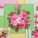 Towel 35x60 cm, patchwork, green, waffle, 120 g/m2, cotton 100%