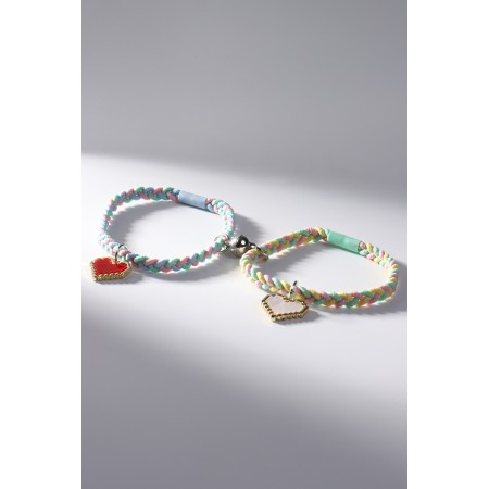 Bracelets "Demetrons" pixel hearts, color, 19 size-2