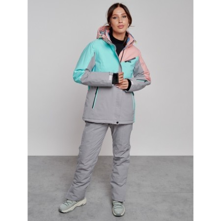 Ski costume female winter, size 42, pink color-5