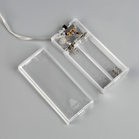 Garland “thread” 2 m with nozzles “snowflake”, ip20, transparent thread, 10 led, warm white glow, aah2-3