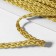 Decorative braid “Kosichka”, 7 mm, 10 ± 1 m, gold/beige color