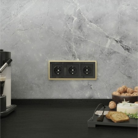 Frame W0032852, 3 Baguette sockets, black-1