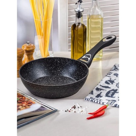 Deep pan Bekker BK-7880, handle Soft Touch, D = 28 cm, black color-6