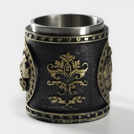 Stainless steel mug "Hate", 400 ml, silver color-1