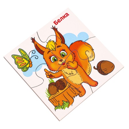Developing puzzles made of wood "Forest animals"-3