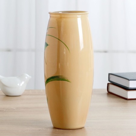 Lilia vase with painting on painted glass, D-7cm 10x23 cm-3