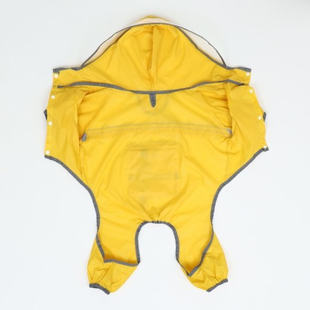 Combiason for dogs, demi -season with a visor, size 3xl (DS 50, OG 67, Osh 51 cm), yellow-1