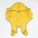 Combiason for dogs, demi -season with a visor, size 3xl (DS 50, OG 67, Osh 51 cm), yellow