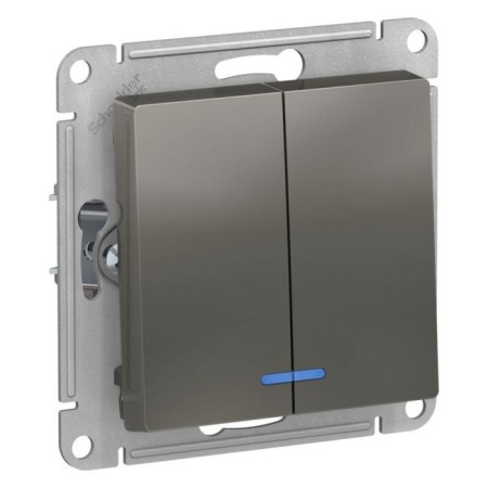 Switch Sche Atn000953 AtlasDesign, SP, 10A, 2 keys, color gray color