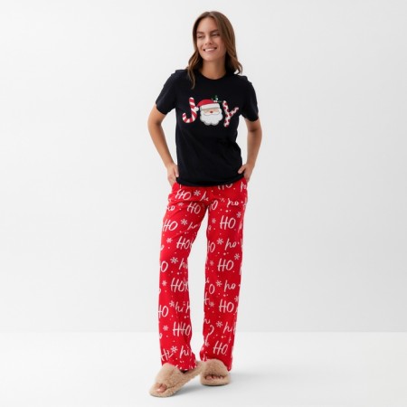 Pajama New Year's Women (T-shirt and Pants) KAFTAN JOY, size 40-42