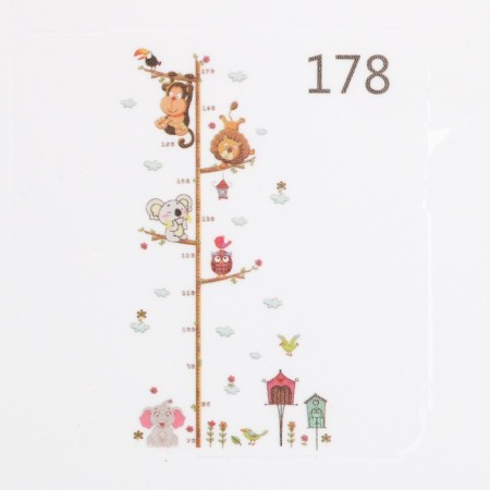 Sticker plastic interior color Rostomer "Beasts on a tree" set 2 sheets 45x30 cm-4