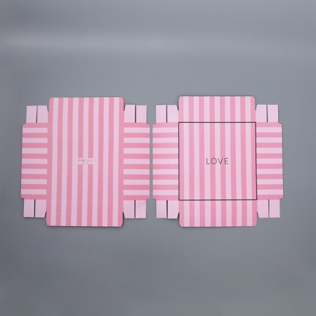 Gift box for flowers with a vase and PVC windows folding, packaging, "love", 23 x 30 x 23 cm-4