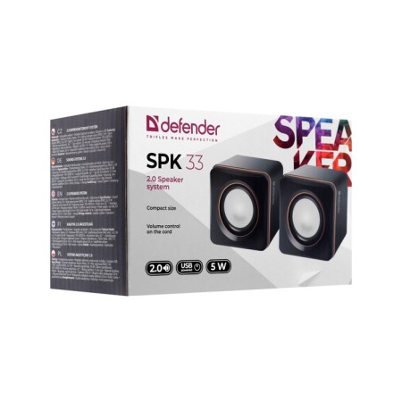 Computer speakers 2.0 Defender SPK 33, 2x5 W, USB, Black-6