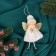 Soft suspension "Alice" peas, 13x6 cm, white-gold