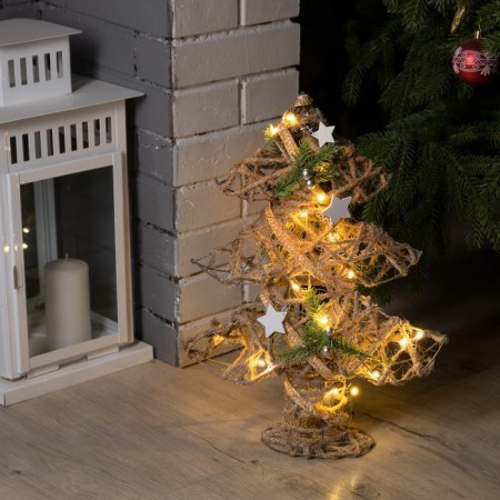 LED figure "Christmas tree" 32 × 44 × 10 cm, metal, textiles, batteries AAX2 (not in the kit), glow warm white-2