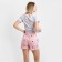 Female homemade set (T -shirt/shorts), gray color, size 44