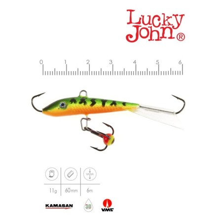 Balancir Lucky John Fin 4 + tee, 6 cm, color 20 blister-1