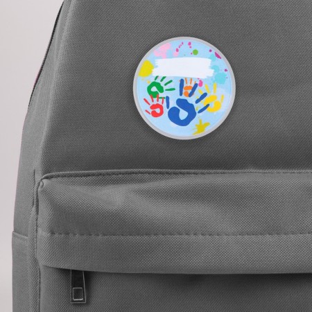 The icon is plastic, with the insert "multi -colored palms", d = 5 cm-3