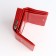 Women's wallet on the button, red color
